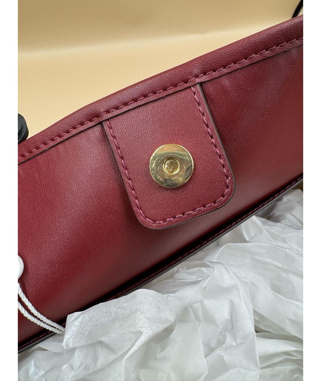 TORY BURCH Красная кожаная сумка тоут, фото 7