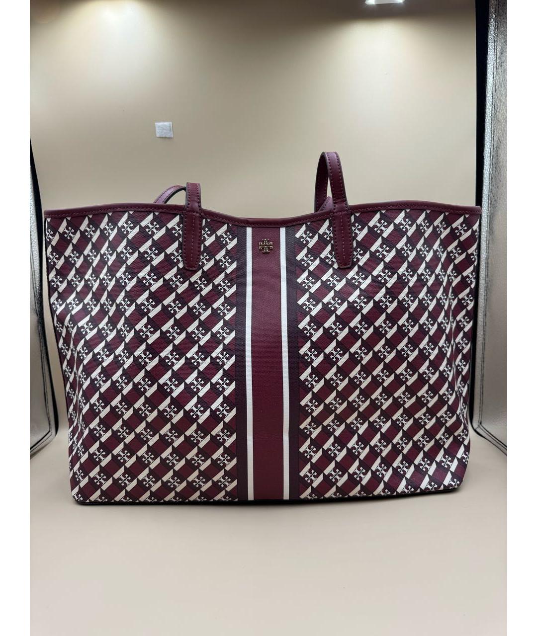 TORY BURCH Красная кожаная сумка тоут, фото 9