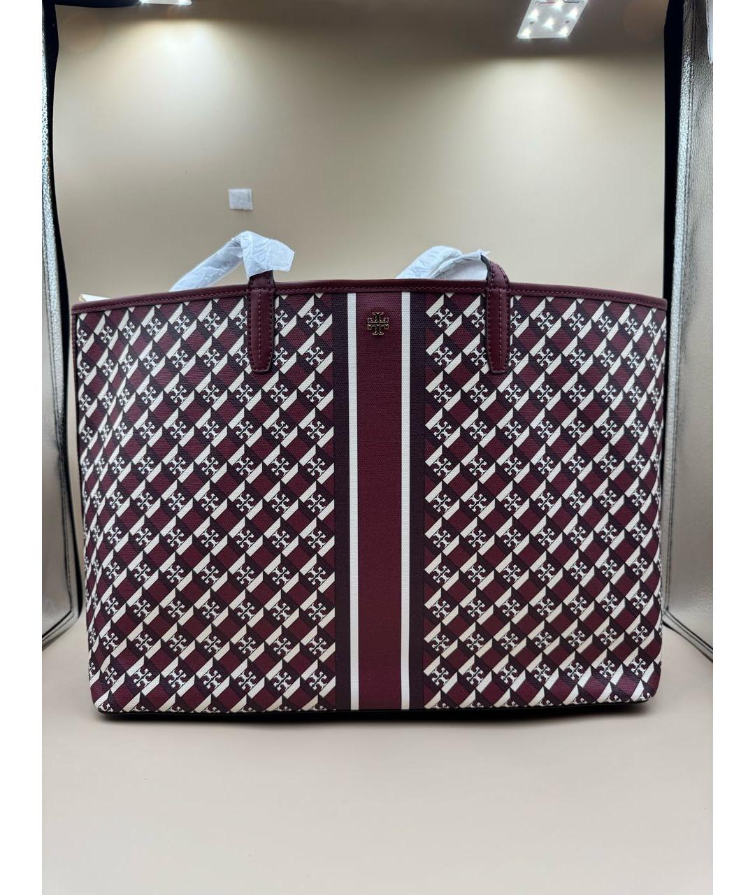 TORY BURCH Красная кожаная сумка тоут, фото 9