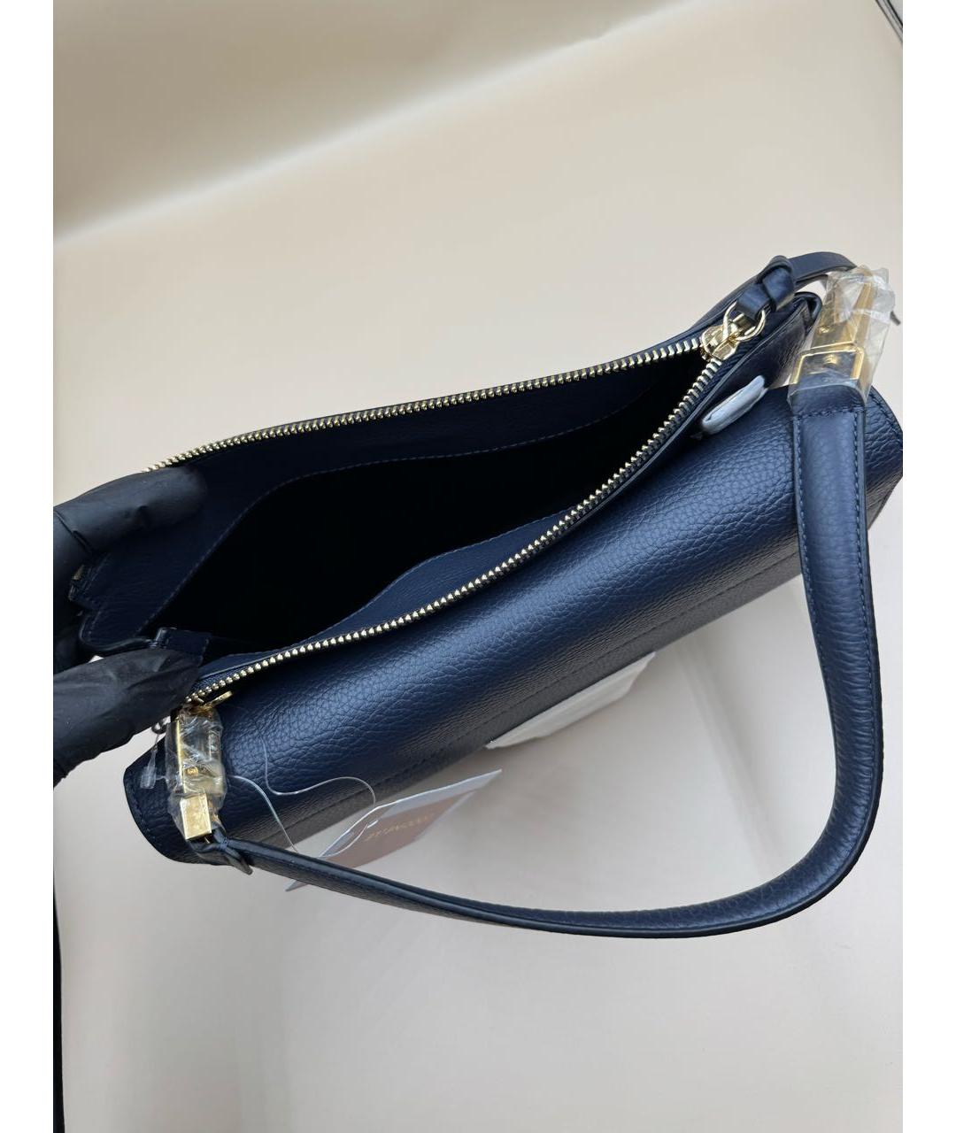 COCCINELLE Темно-синяя кожаная сумка через плечо, фото 7