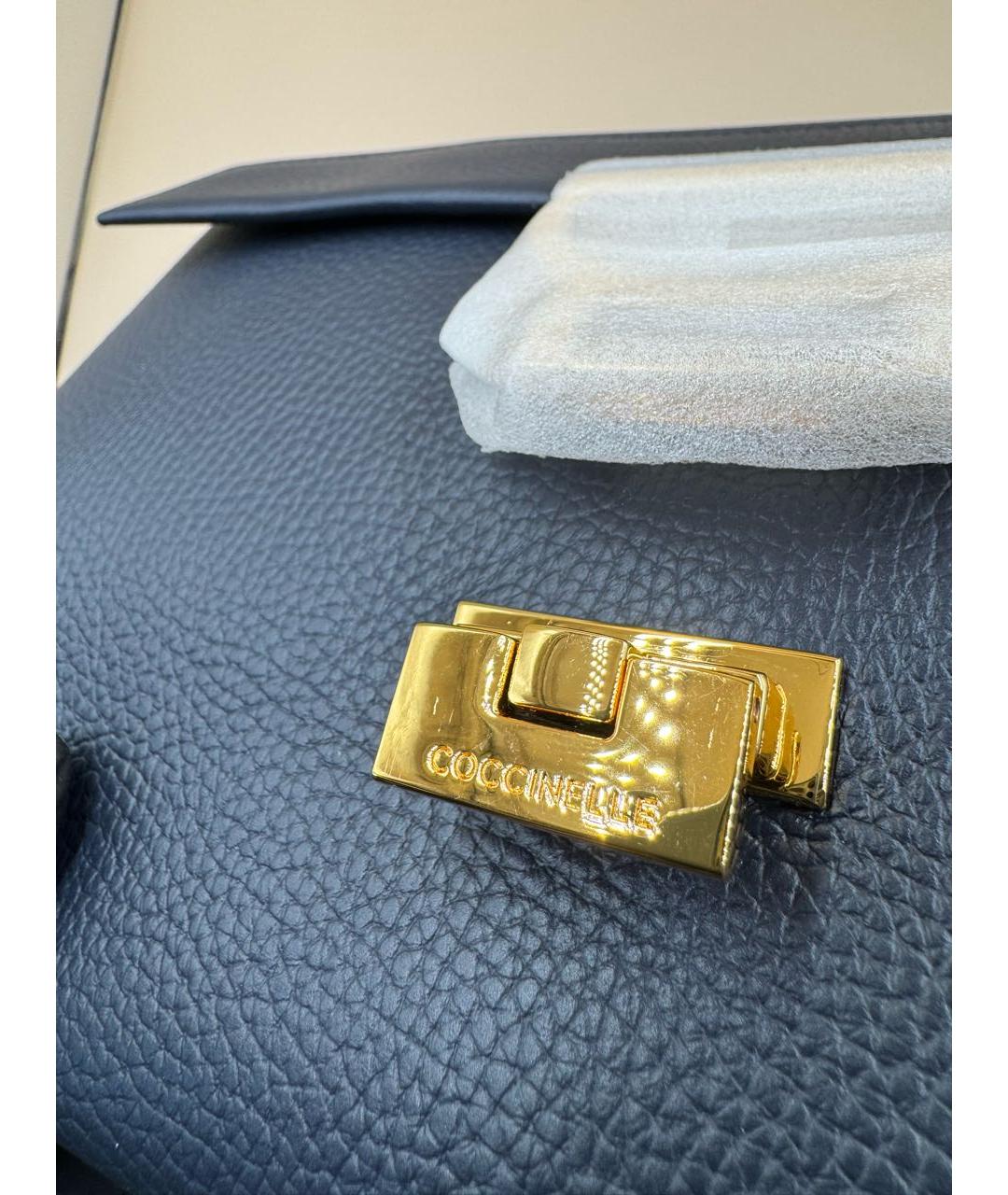 COCCINELLE Темно-синяя кожаная сумка через плечо, фото 8