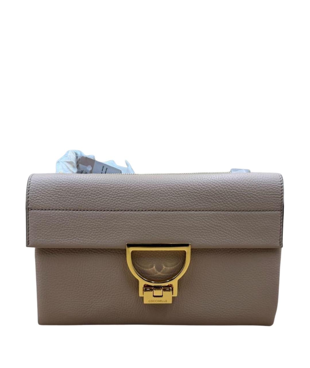 COCCINELLE Бежевая кожаная сумка через плечо, фото 1