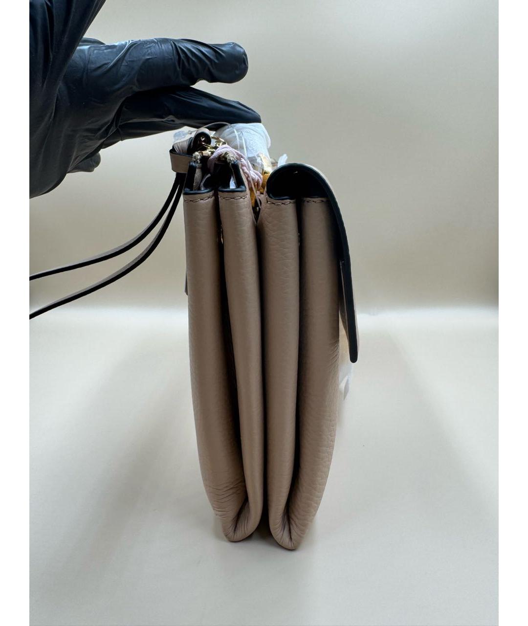 COCCINELLE Бежевая кожаная сумка через плечо, фото 3