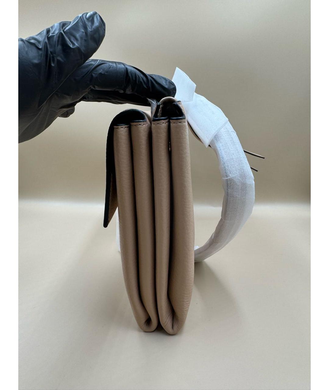 COCCINELLE Бежевая кожаная сумка через плечо, фото 4