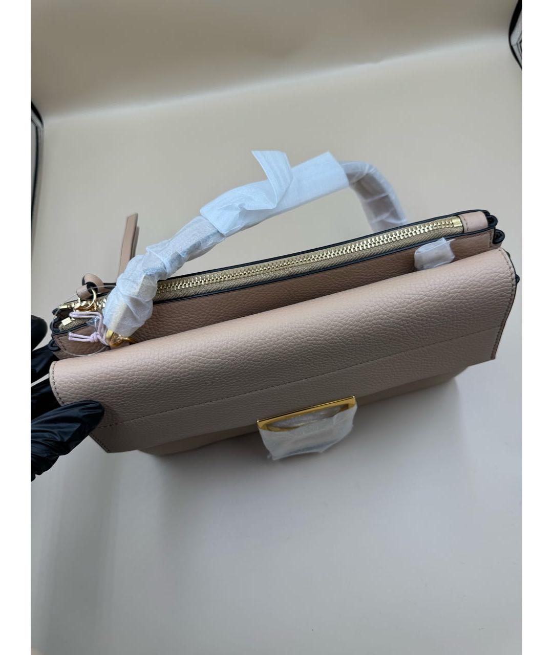 COCCINELLE Бежевая кожаная сумка через плечо, фото 7