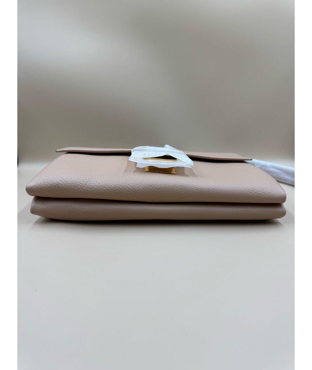 COCCINELLE Бежевая кожаная сумка через плечо, фото 5