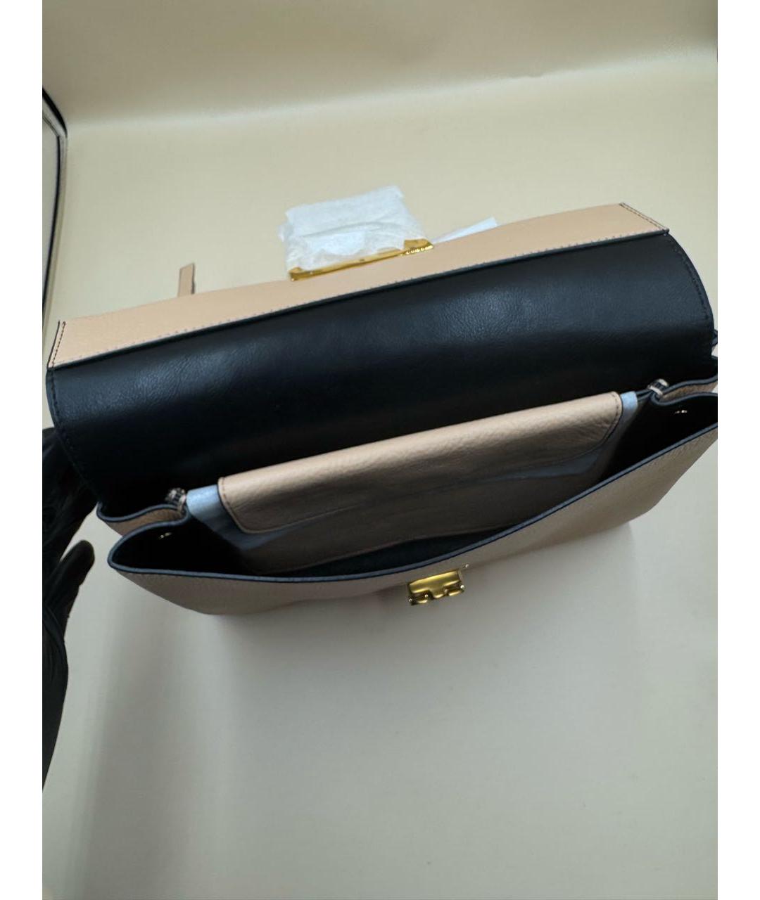 COCCINELLE Бежевая кожаная сумка через плечо, фото 6