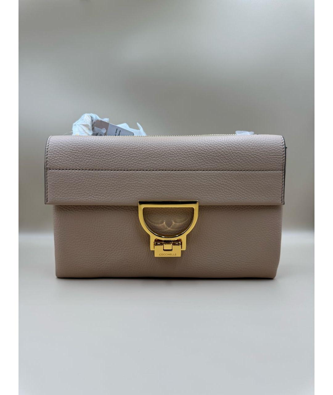 COCCINELLE Бежевая кожаная сумка через плечо, фото 8