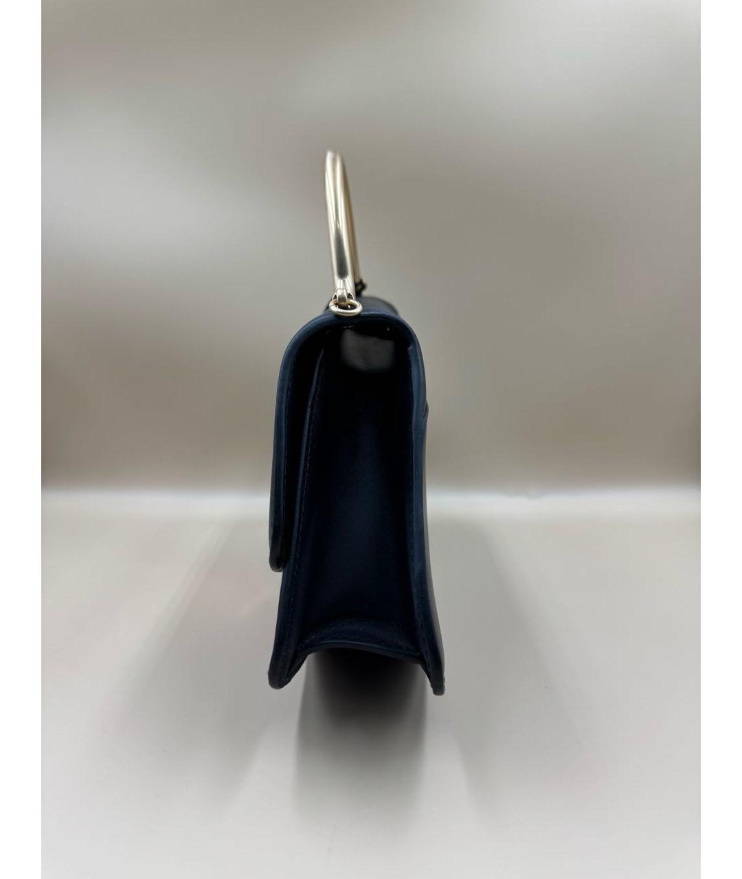 KARL LAGERFELD Черная кожаная сумка с короткими ручками, фото 3