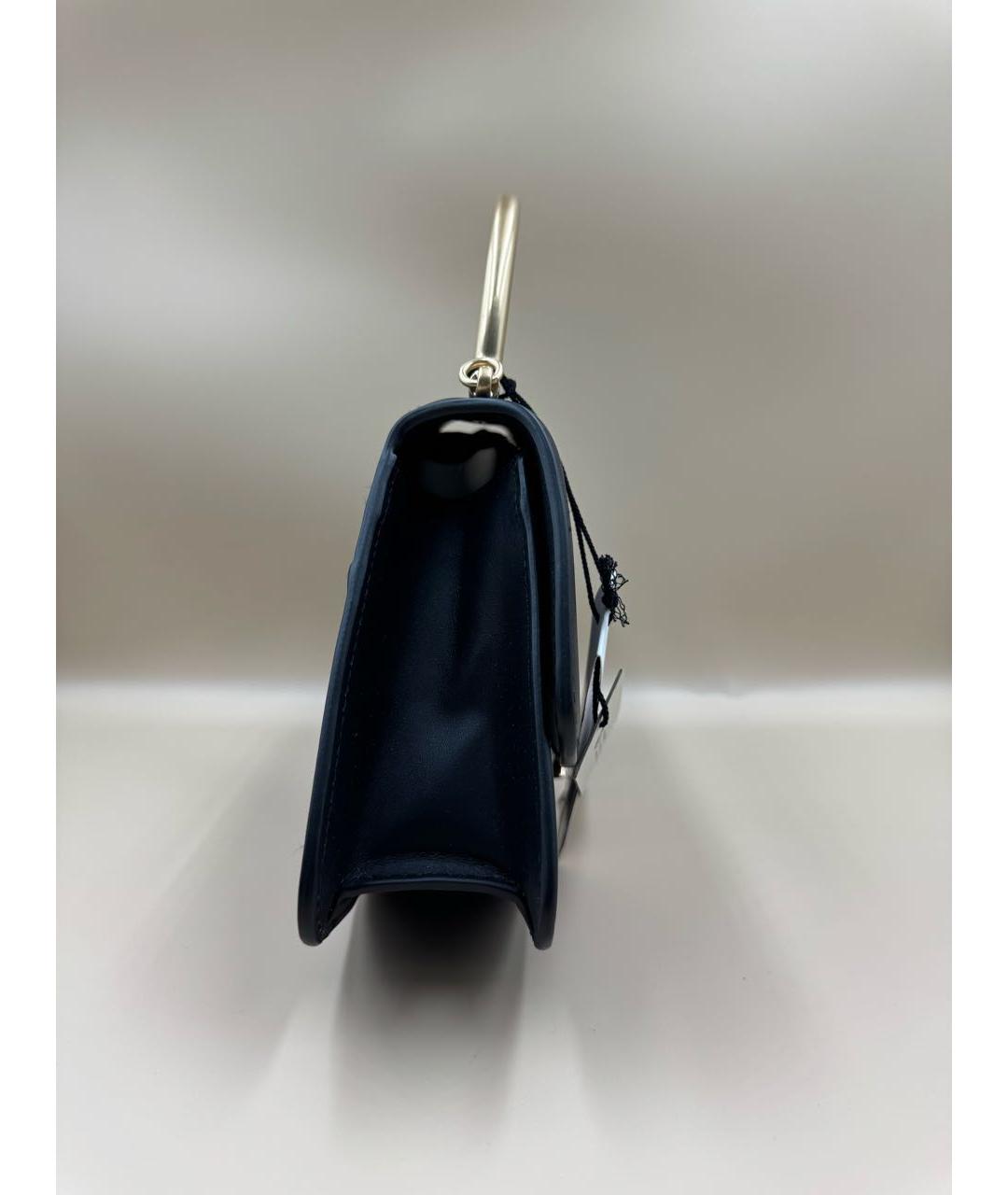 KARL LAGERFELD Черная кожаная сумка с короткими ручками, фото 4