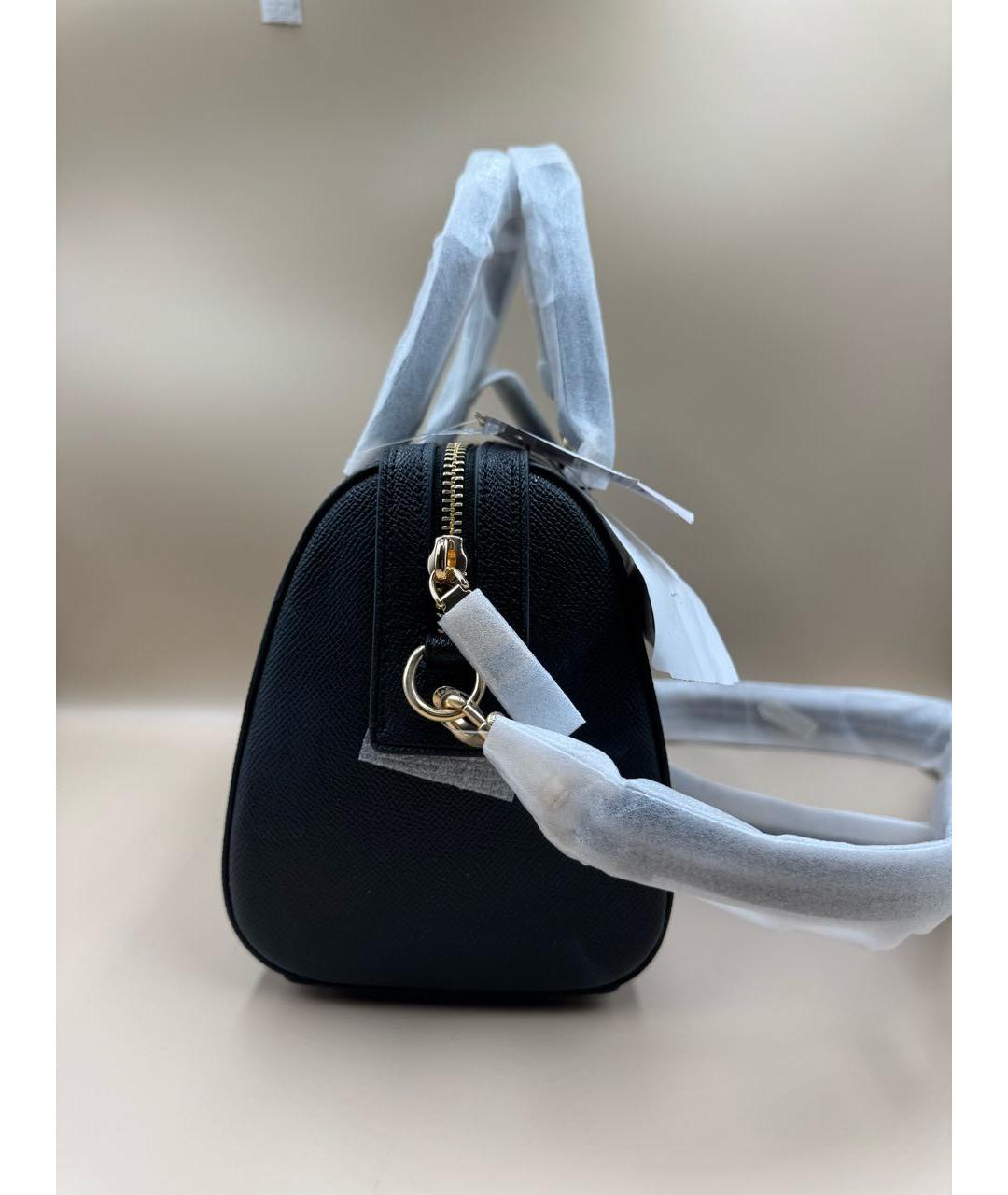 COACH Черная кожаная сумка через плечо, фото 4