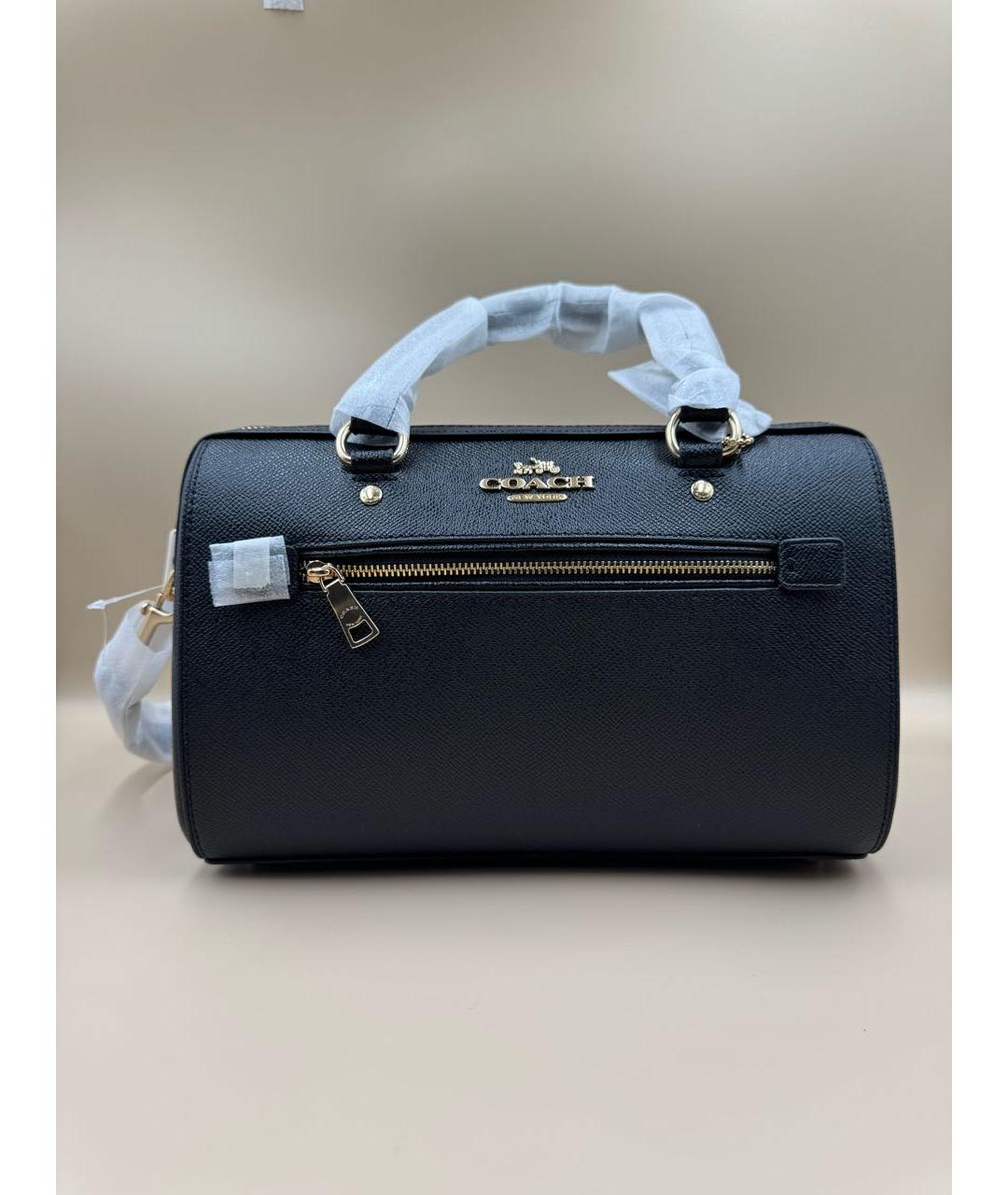 COACH Черная кожаная сумка через плечо, фото 9