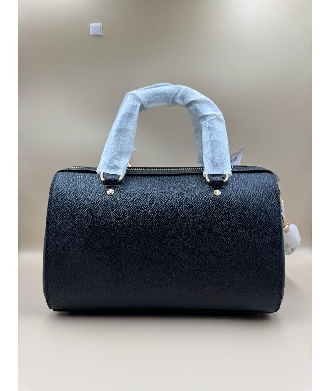 COACH Черная кожаная сумка через плечо, фото 2