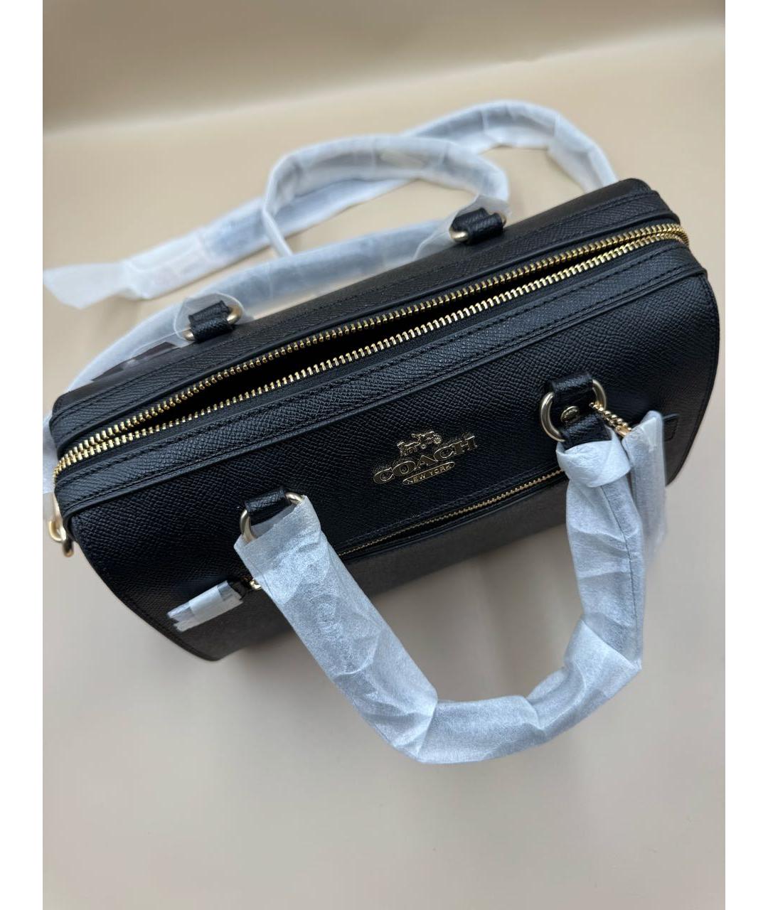 COACH Черная кожаная сумка через плечо, фото 6