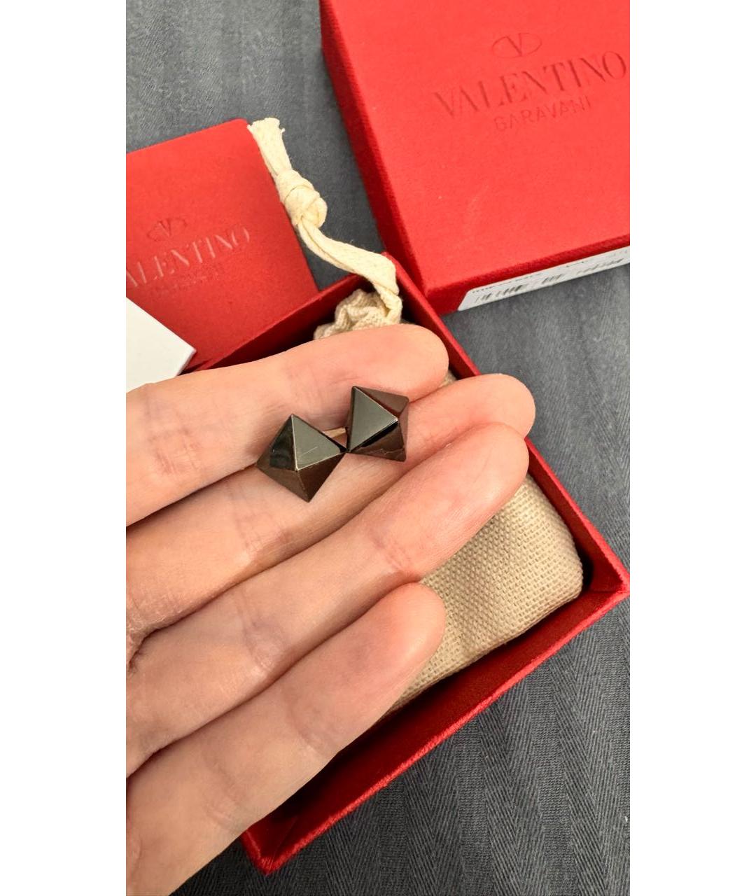 VALENTINO Черные серьги, фото 4