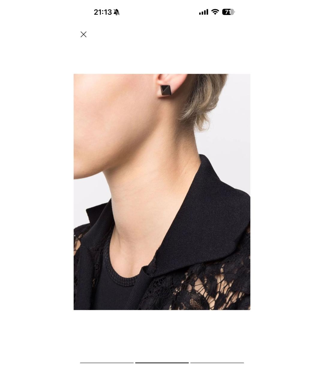 VALENTINO Черные серьги, фото 2