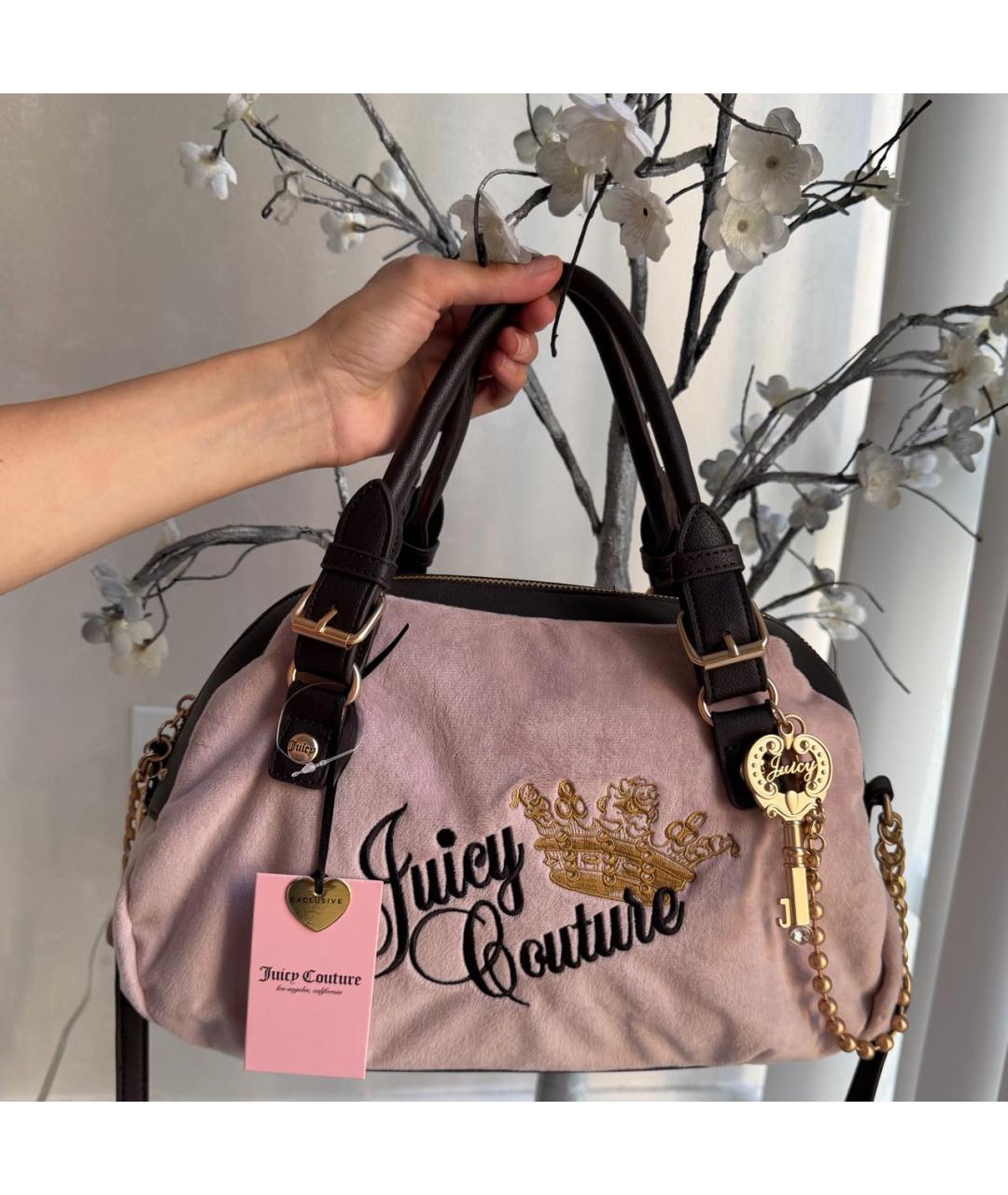 JUICY COUTURE Розовая сумка с короткими ручками, фото 5