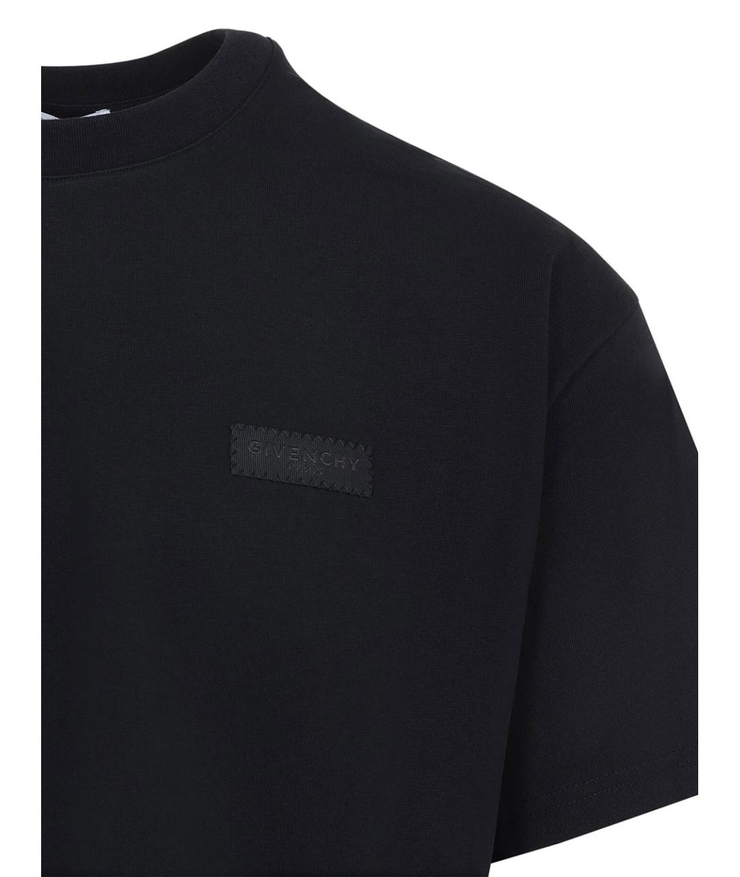 GIVENCHY Черная хлопковая футболка, фото 3