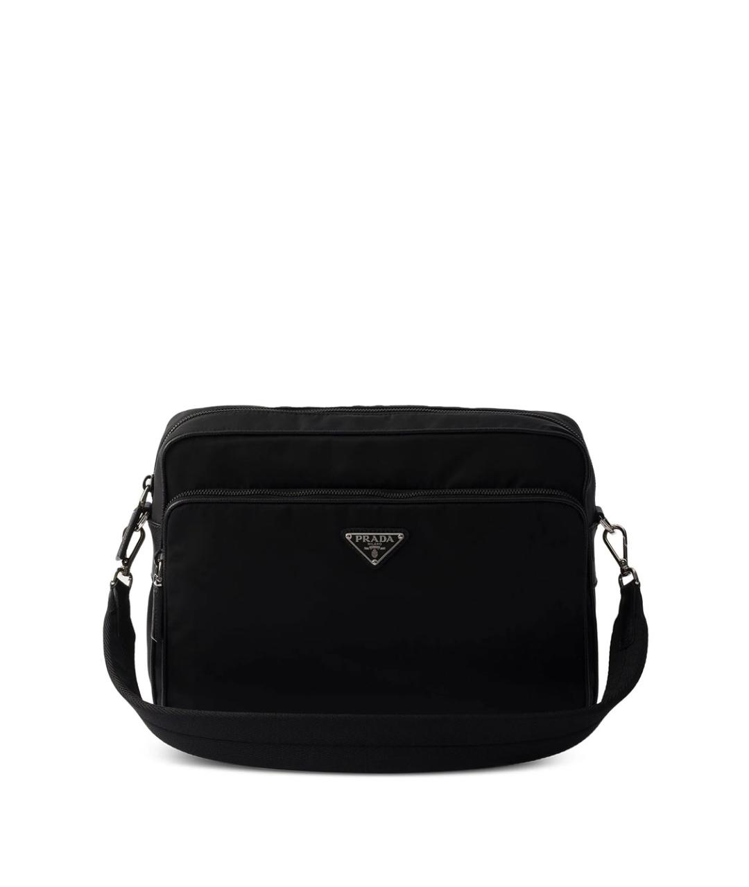 PRADA Черная тканевая сумка на плечо, фото 1