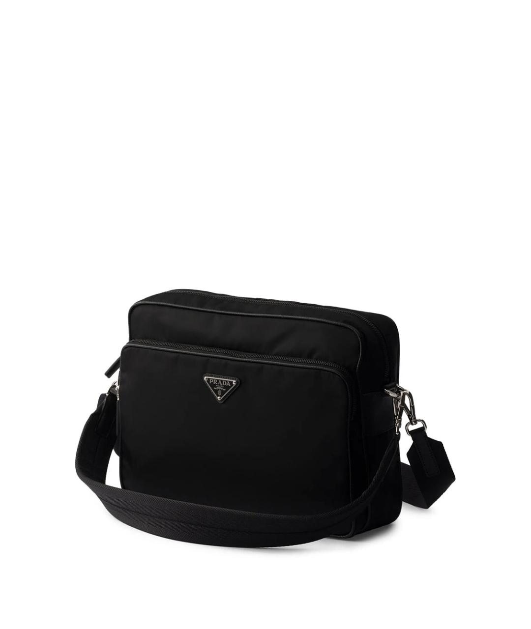 PRADA Черная тканевая сумка на плечо, фото 3
