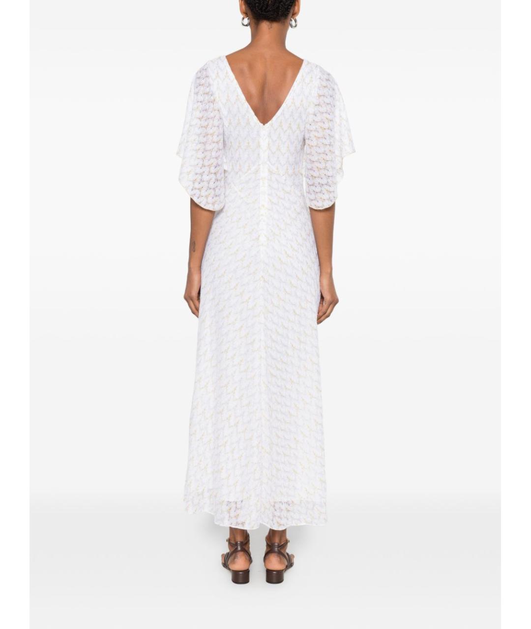 MISSONI Белое вискозное повседневное платье, фото 4