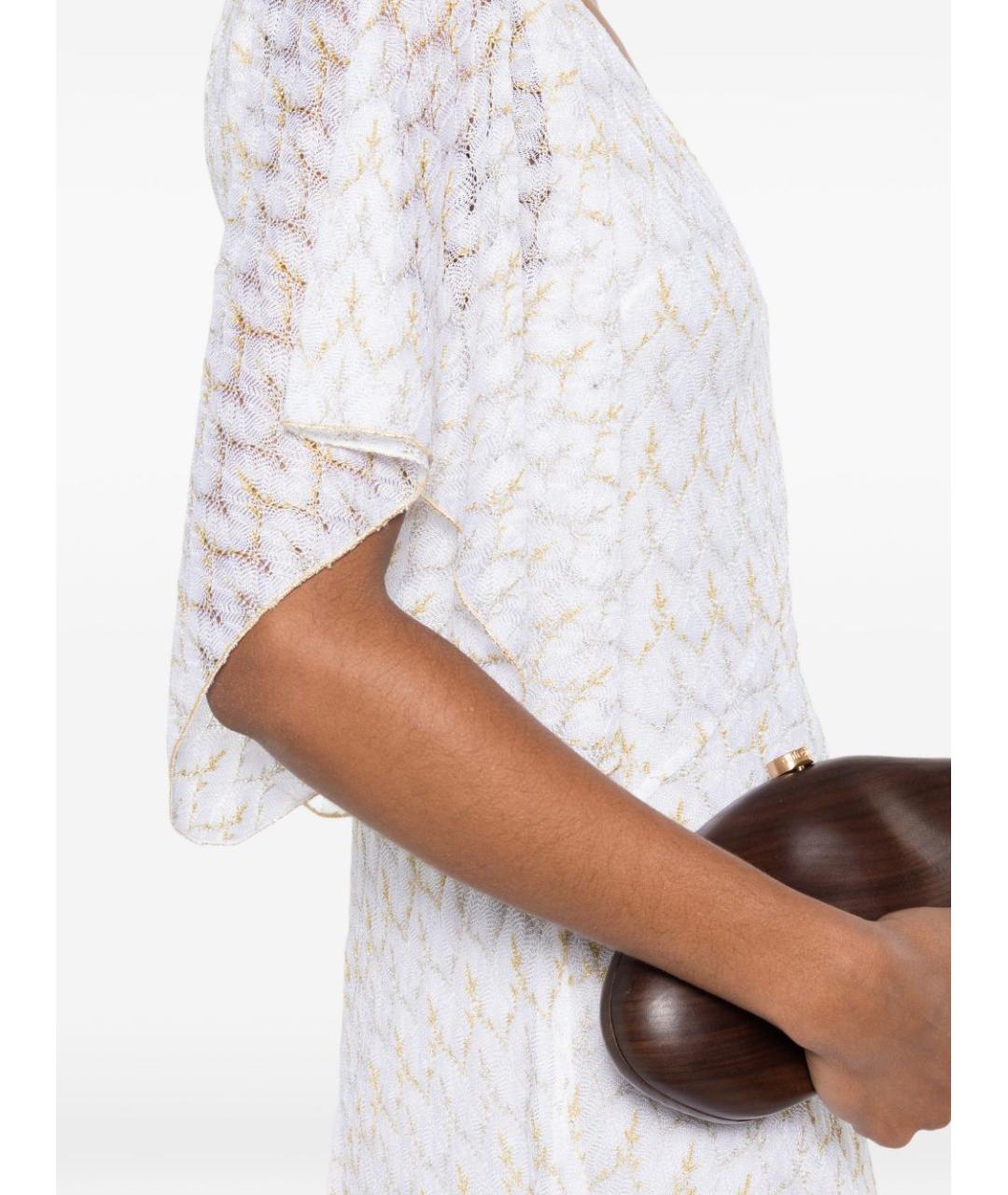 MISSONI Белое вискозное повседневное платье, фото 2