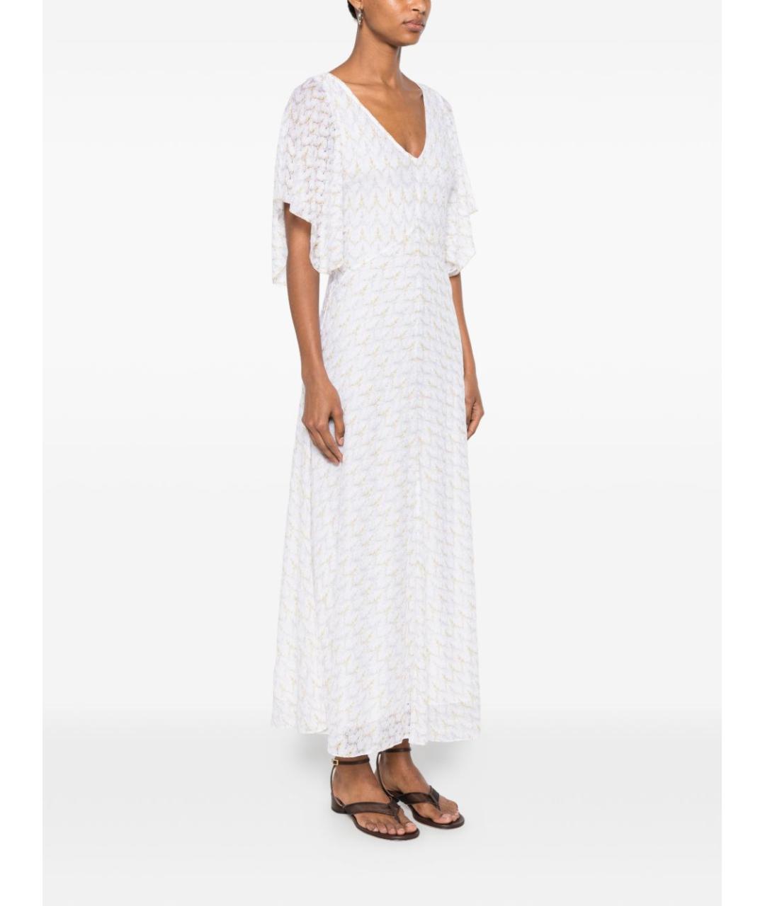 MISSONI Белое вискозное повседневное платье, фото 5