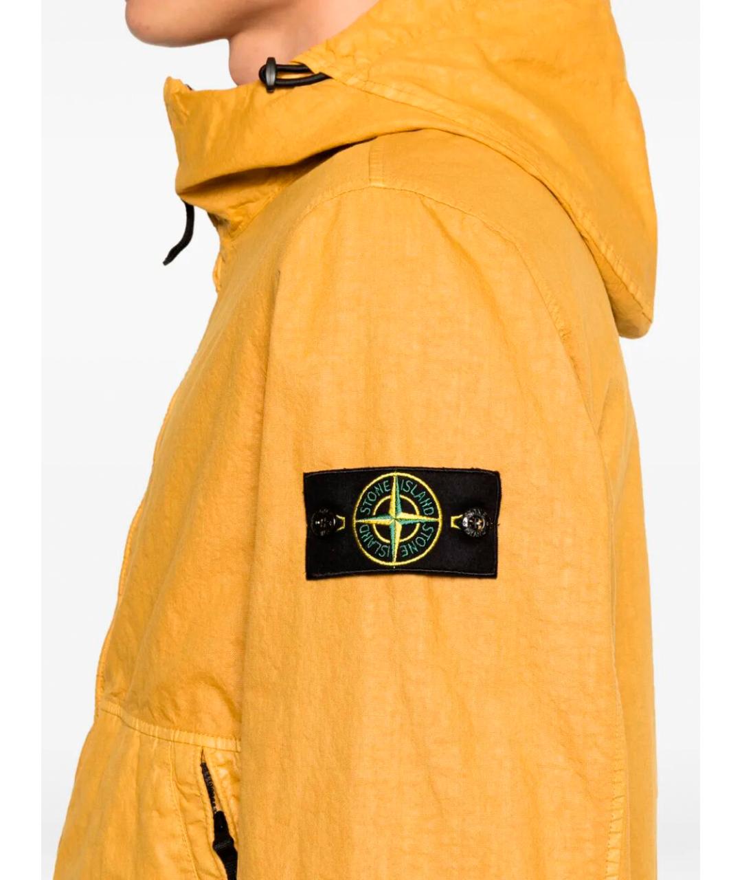 STONE ISLAND Оранжевая полиамидовая куртка, фото 3