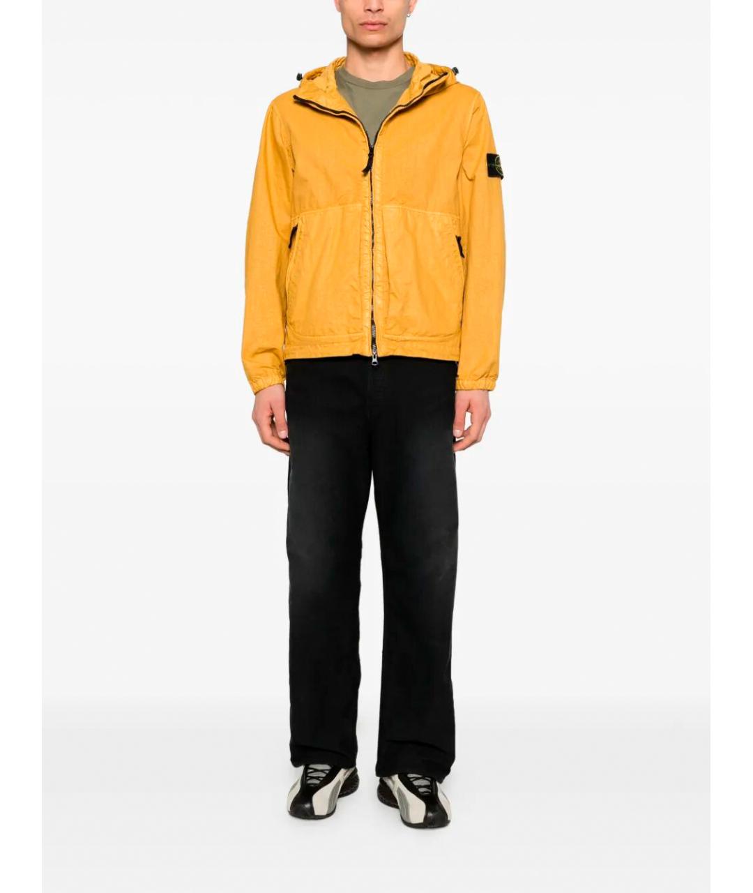 STONE ISLAND Оранжевая полиамидовая куртка, фото 2