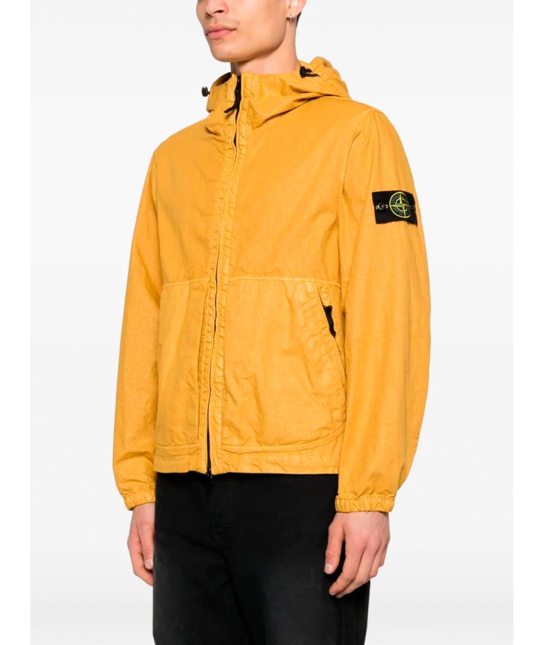 STONE ISLAND Оранжевая полиамидовая куртка, фото 4