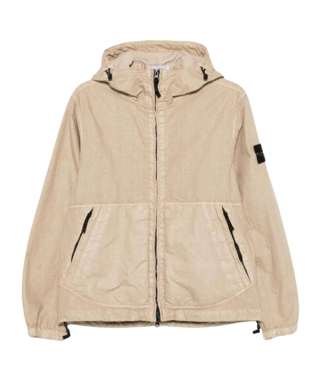 STONE ISLAND Бежевая полиамидовая куртка, фото 1