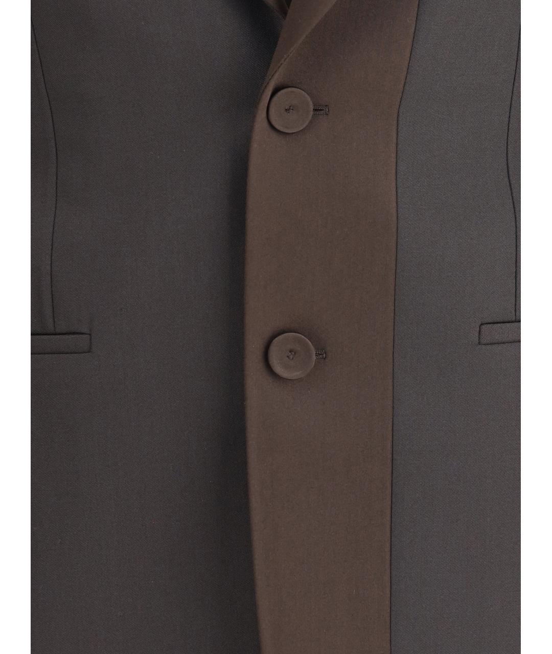 FENDI Коричневый шерстяной пиджак, фото 3