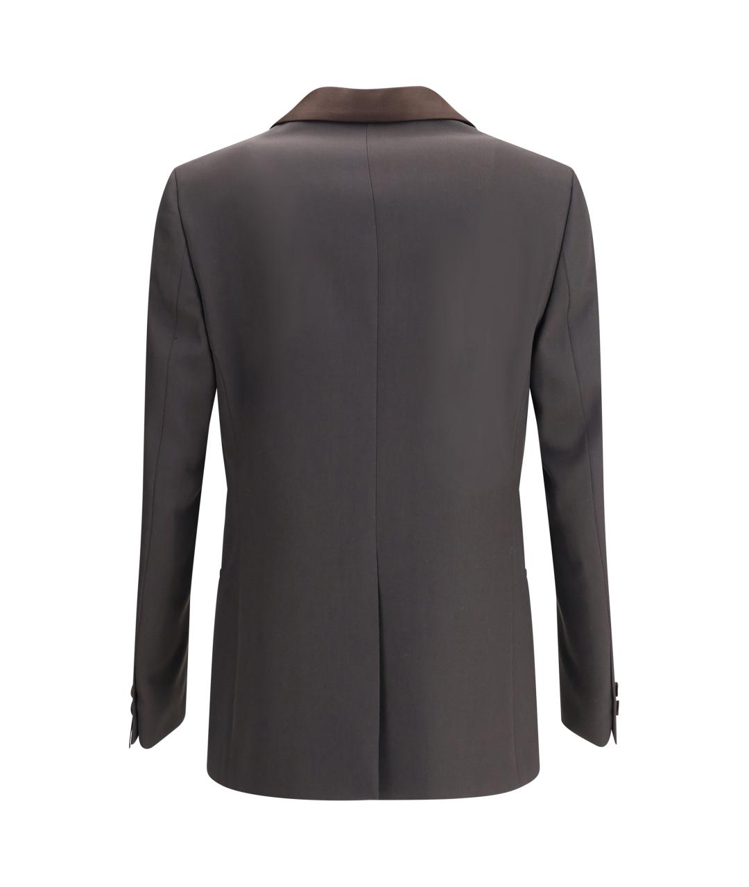 FENDI Коричневый шерстяной пиджак, фото 2