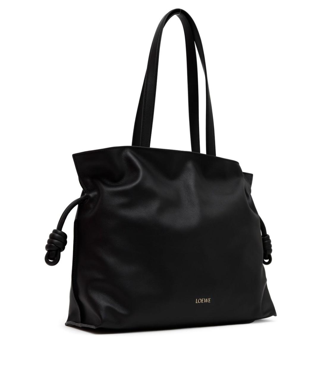 LOEWE Черная кожаная сумка тоут, фото 3