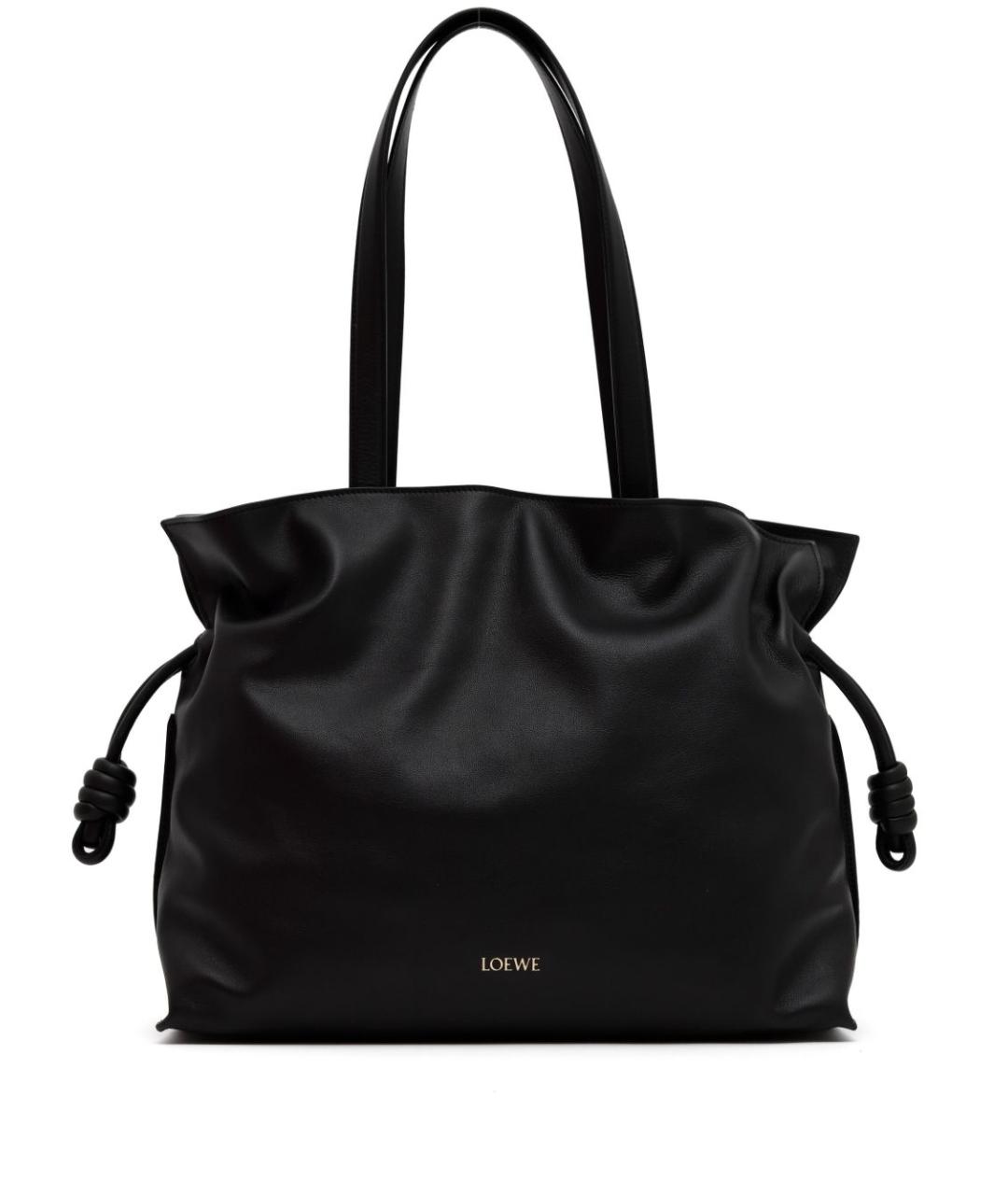 LOEWE Черная кожаная сумка тоут, фото 1