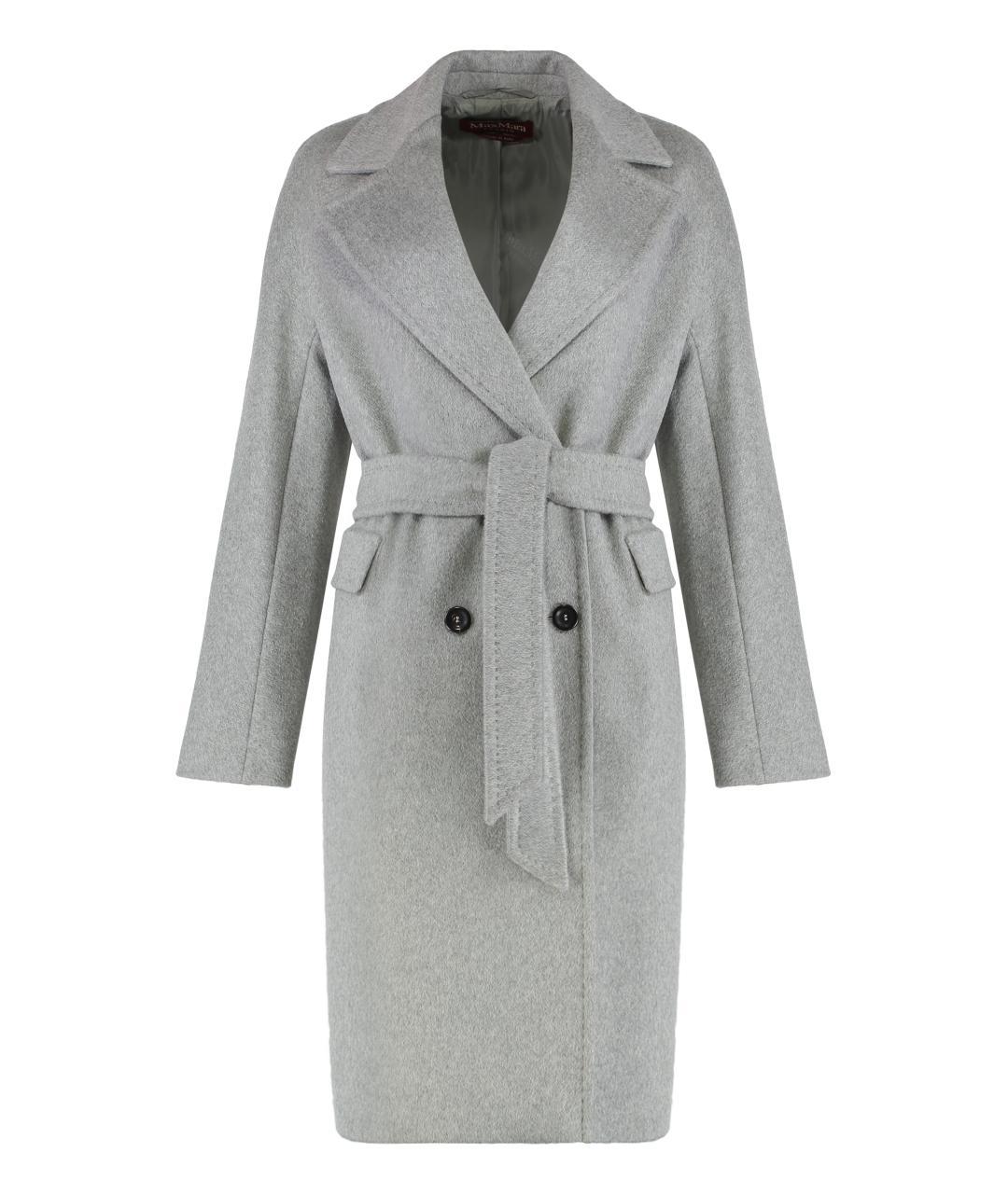 MAX MARA STUDIO Серое кашемировое пальто, фото 3