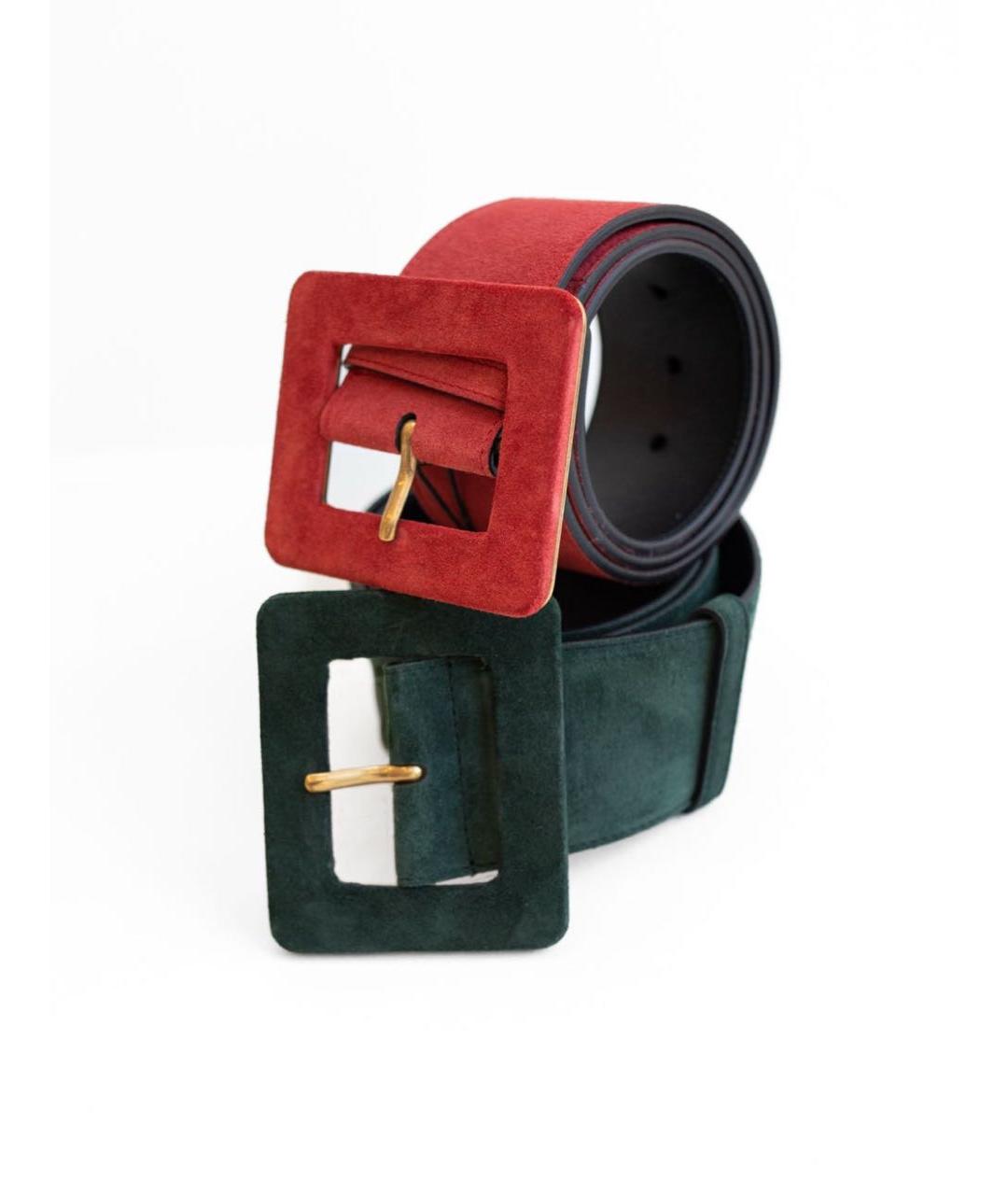 SAINT LAURENT Красный замшевый ремень, фото 2