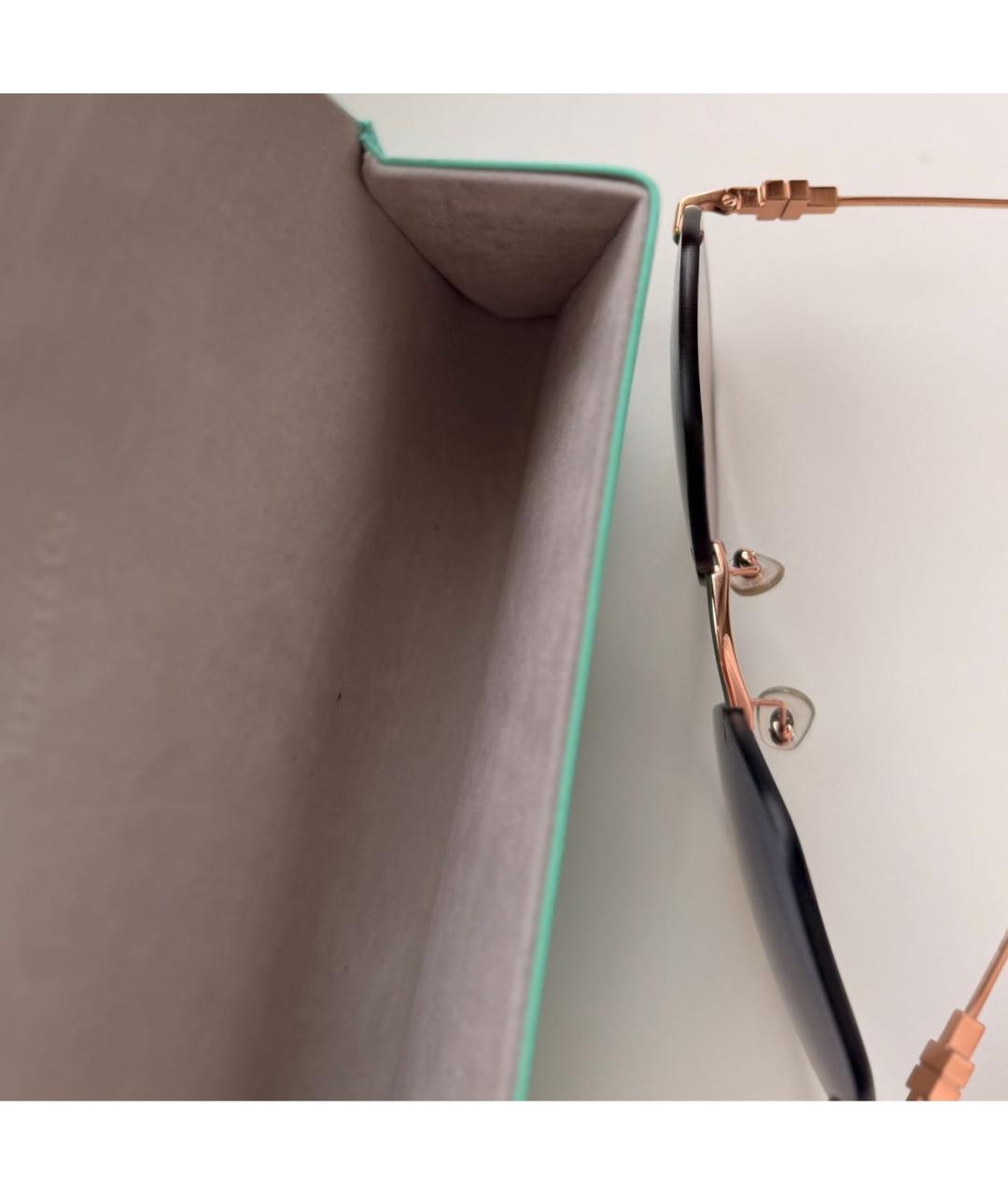 TIFFANY&CO Золотые металлические солнцезащитные очки, фото 4