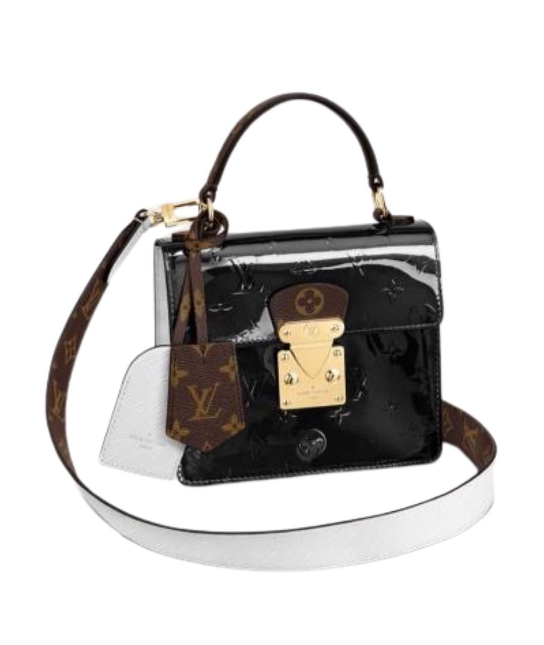 LOUIS VUITTON Черная сумка через плечо из лакированной кожи, фото 1