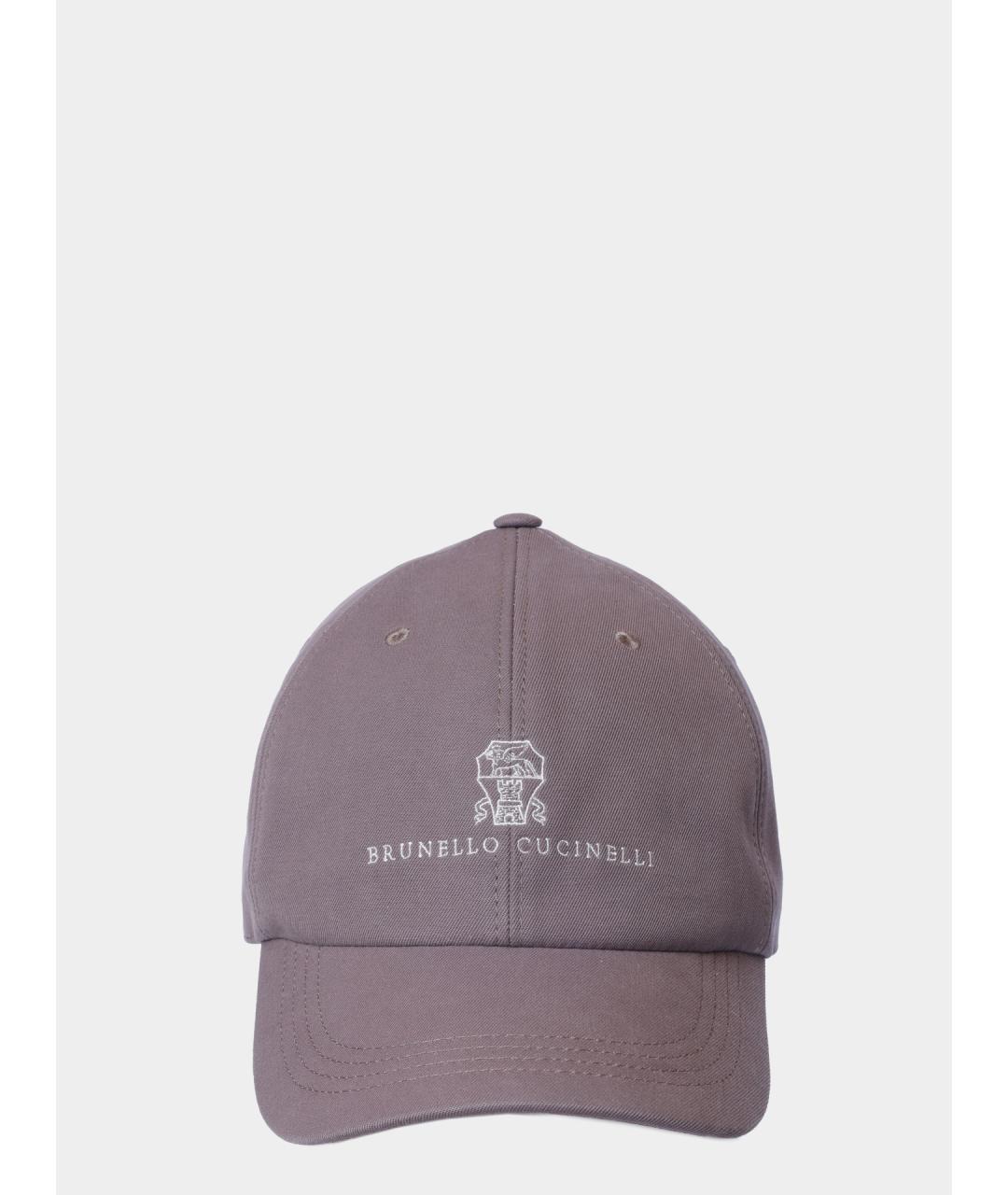 BRUNELLO CUCINELLI Коричневая кепка/бейсболка, фото 3