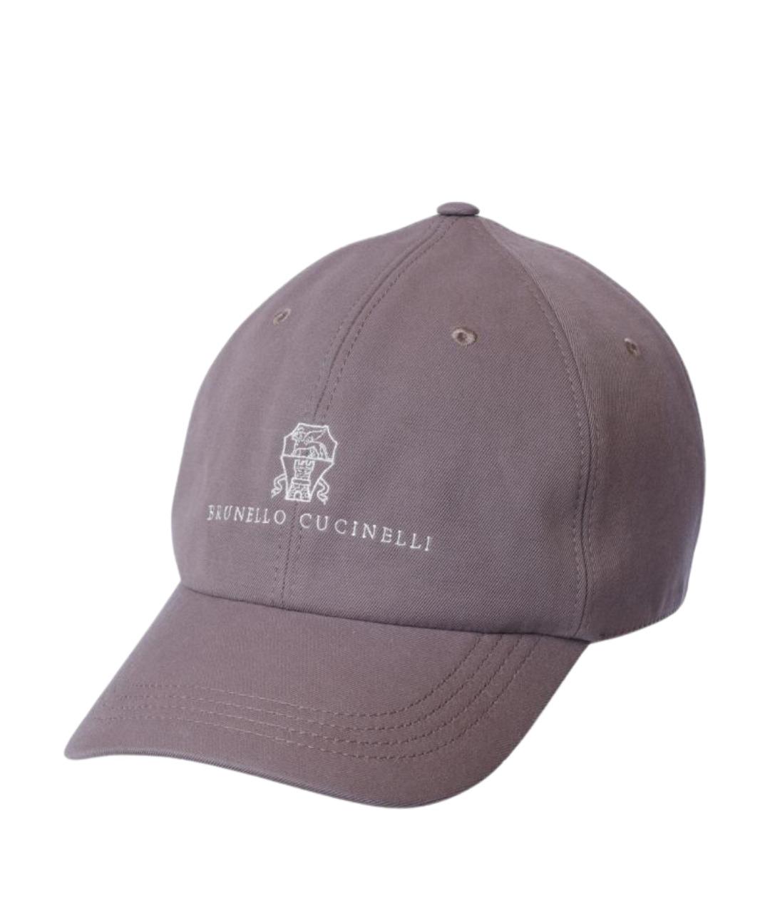 BRUNELLO CUCINELLI Коричневая кепка/бейсболка, фото 1