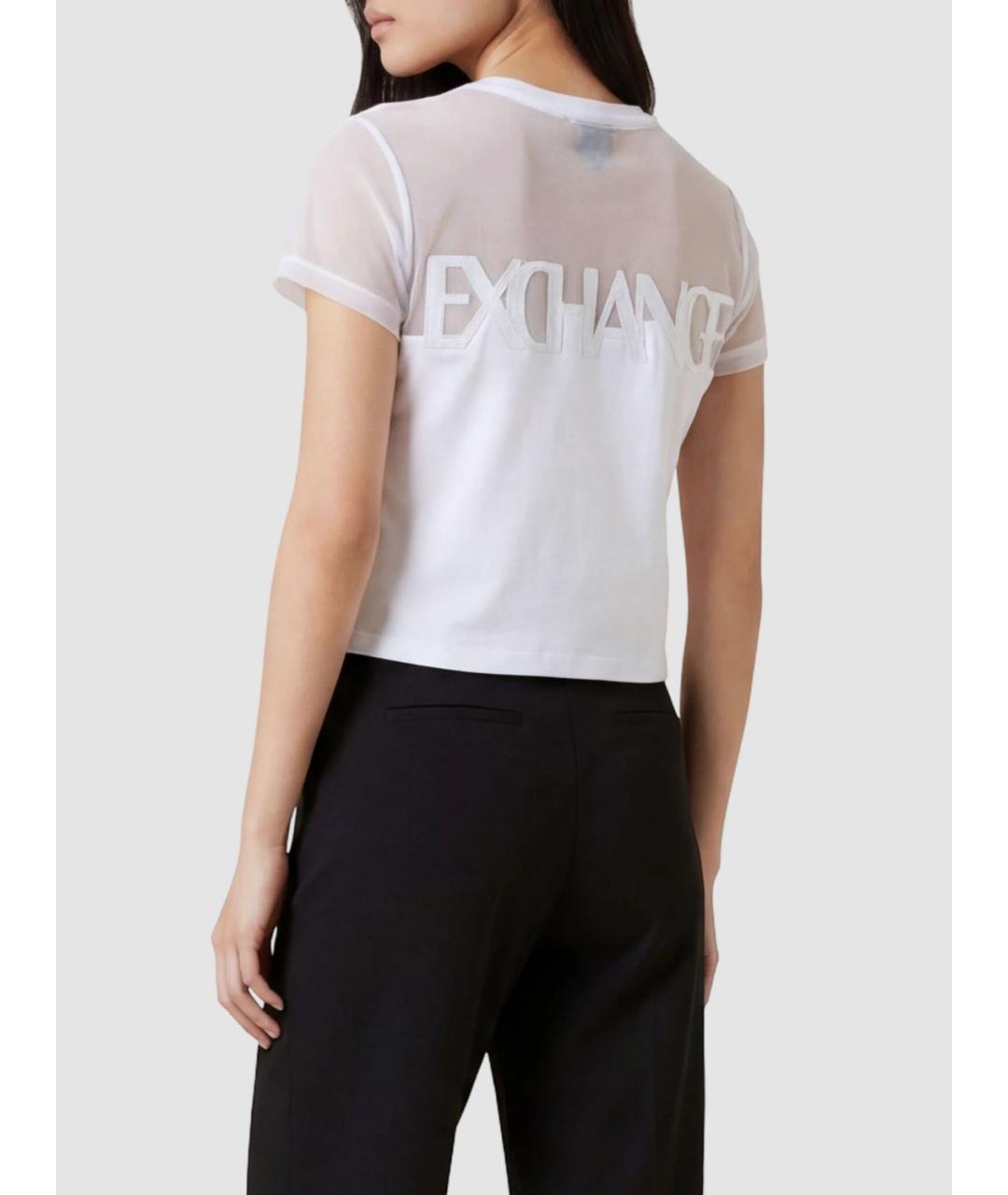 ARMANI EXCHANGE Белая хлопковая футболка, фото 2