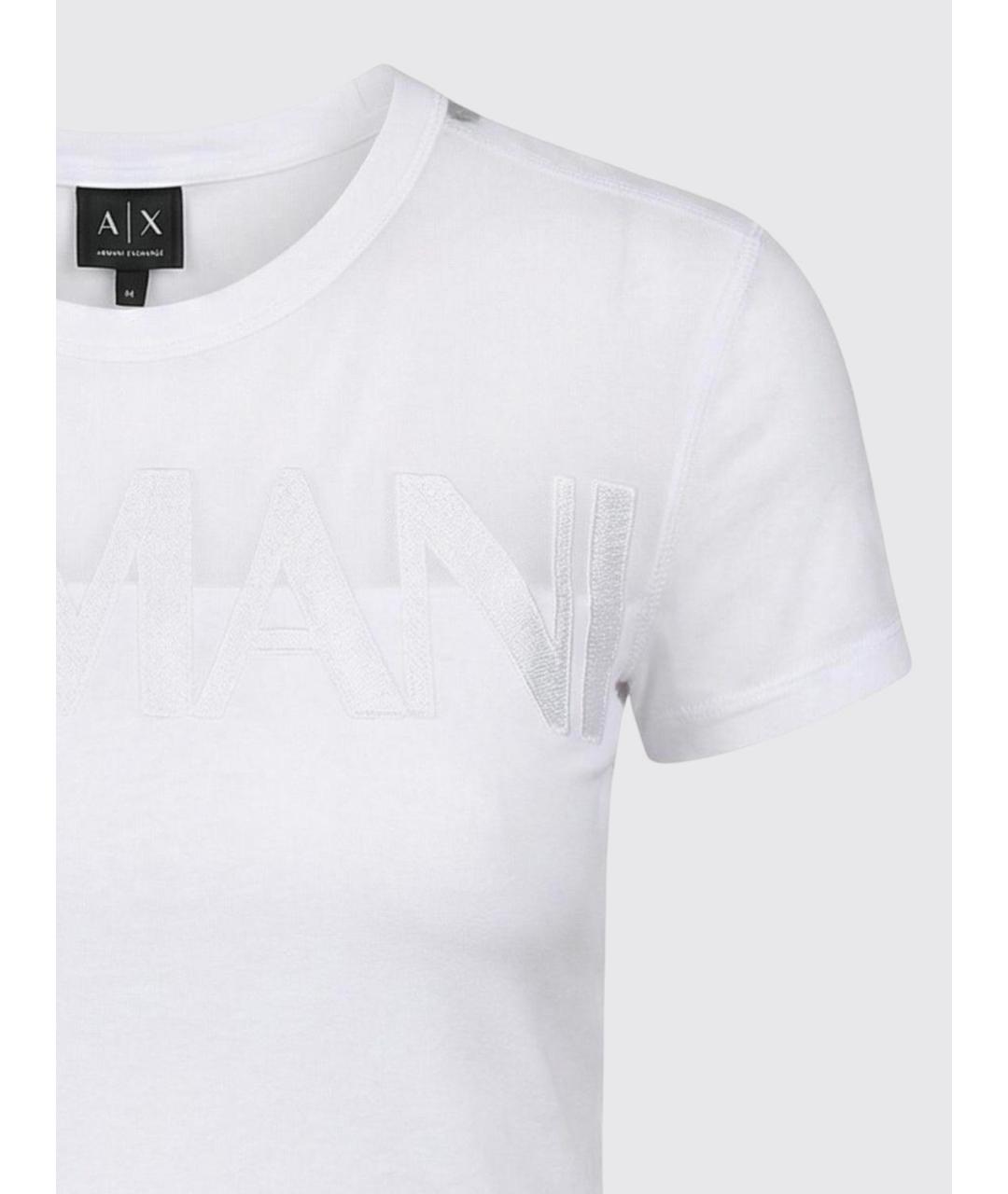 ARMANI EXCHANGE Белая хлопковая футболка, фото 3
