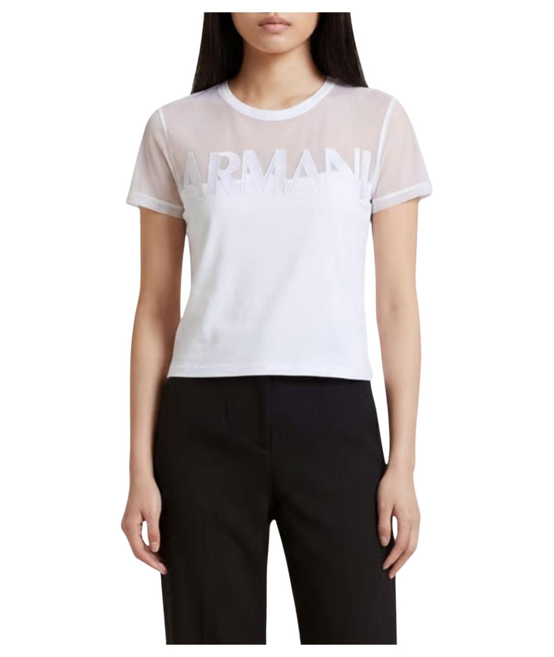 ARMANI EXCHANGE Белая хлопковая футболка, фото 1