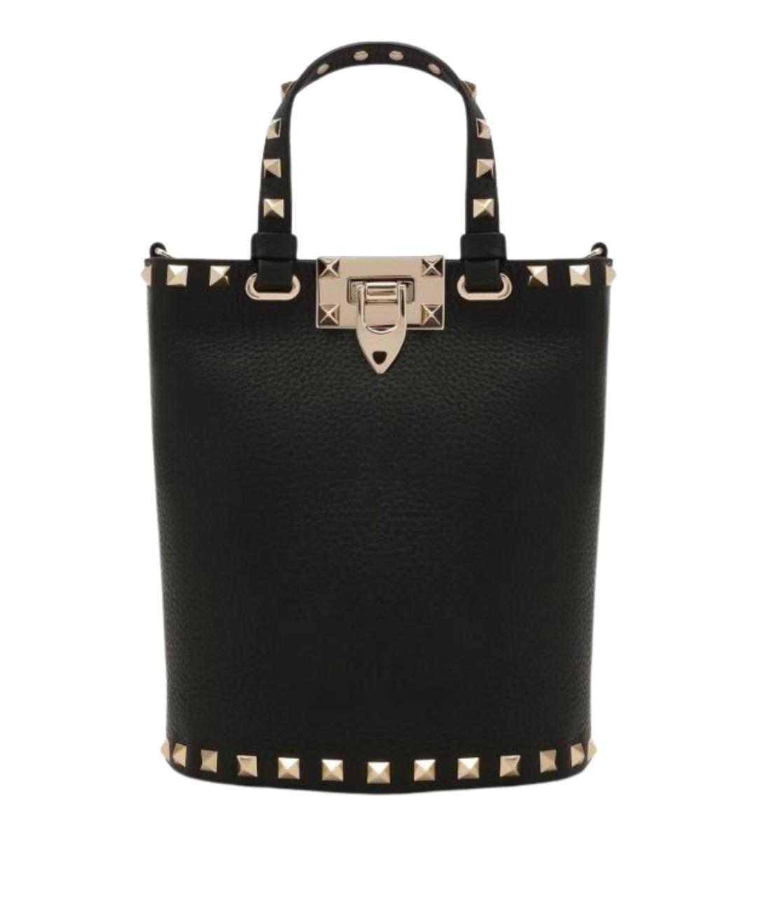 VALENTINO Черная кожаная сумка через плечо, фото 1