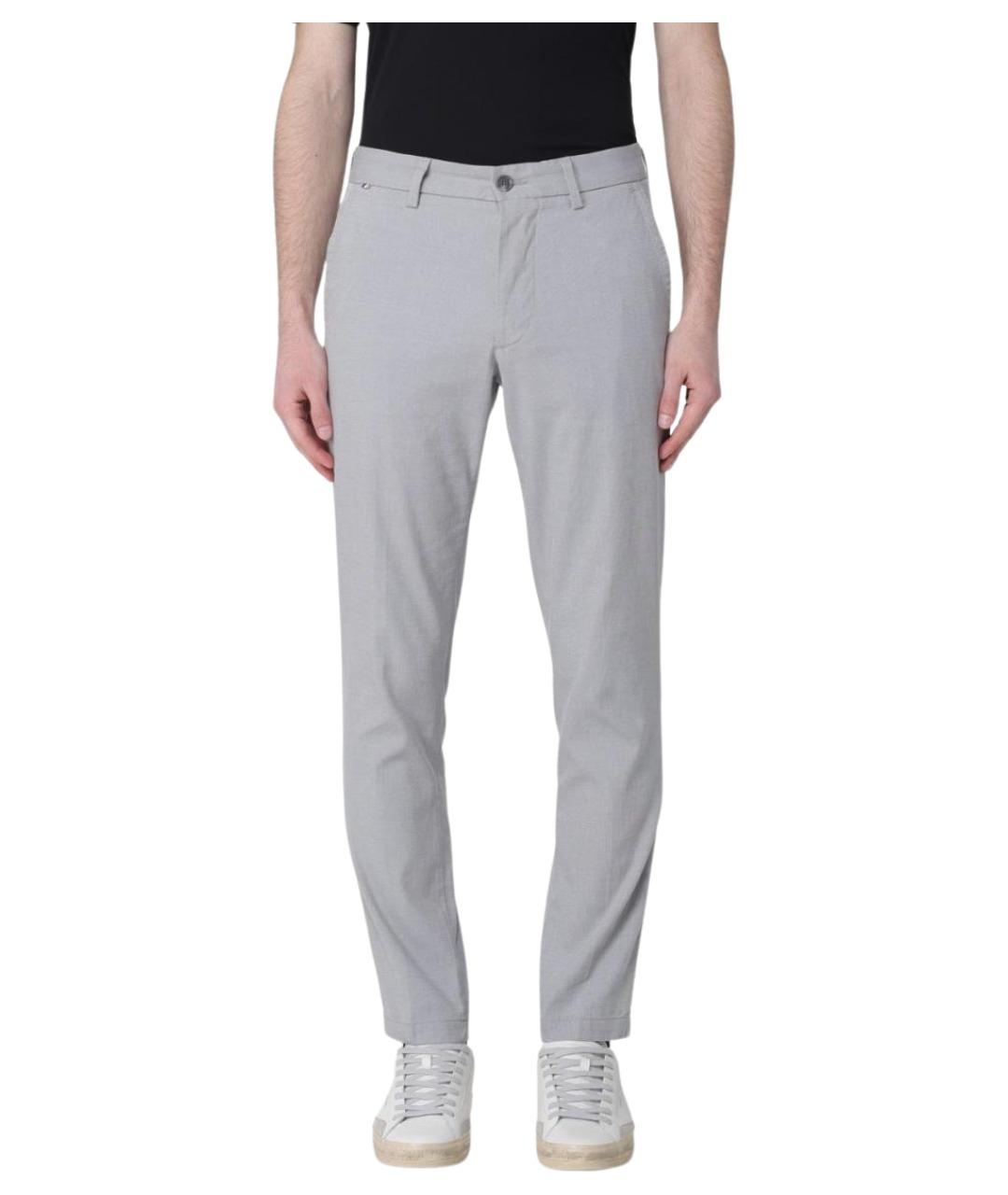 HUGO BOSS Серые хлопковые повседневные брюки, фото 1