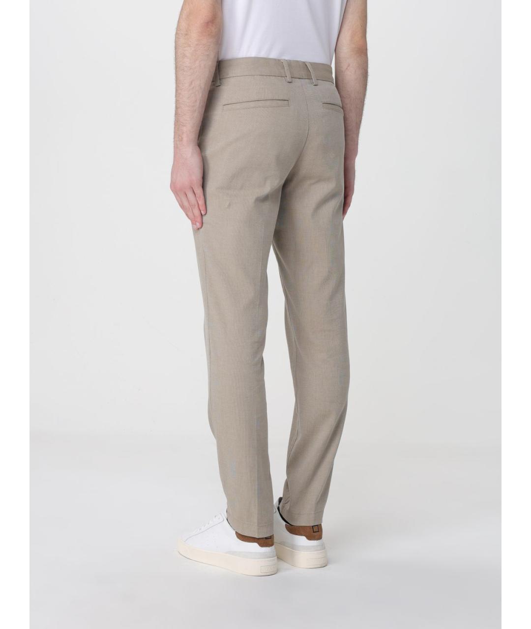 HUGO BOSS Бежевые хлопковые повседневные брюки, фото 2