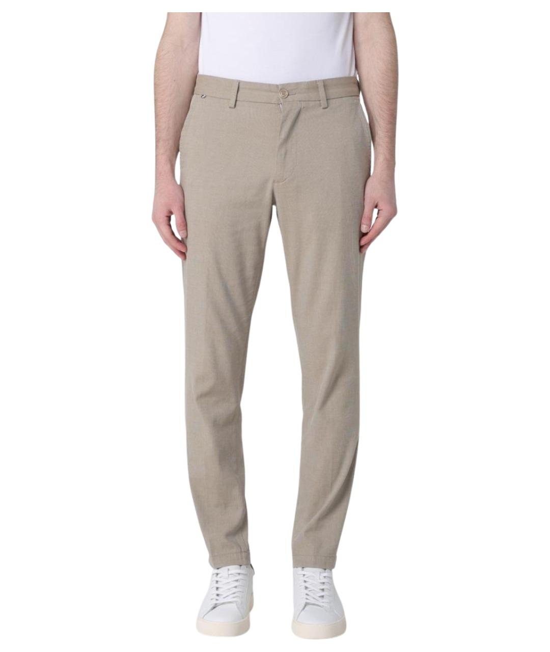 HUGO BOSS Бежевые хлопковые повседневные брюки, фото 1