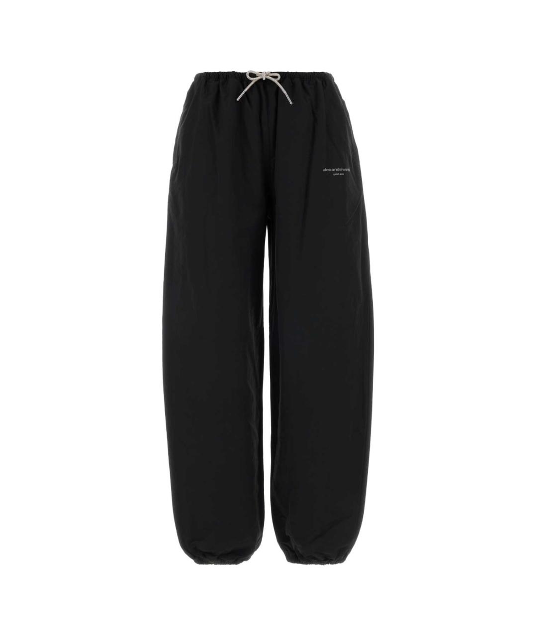 ALEXANDER WANG Черные хлопковые прямые брюки, фото 1