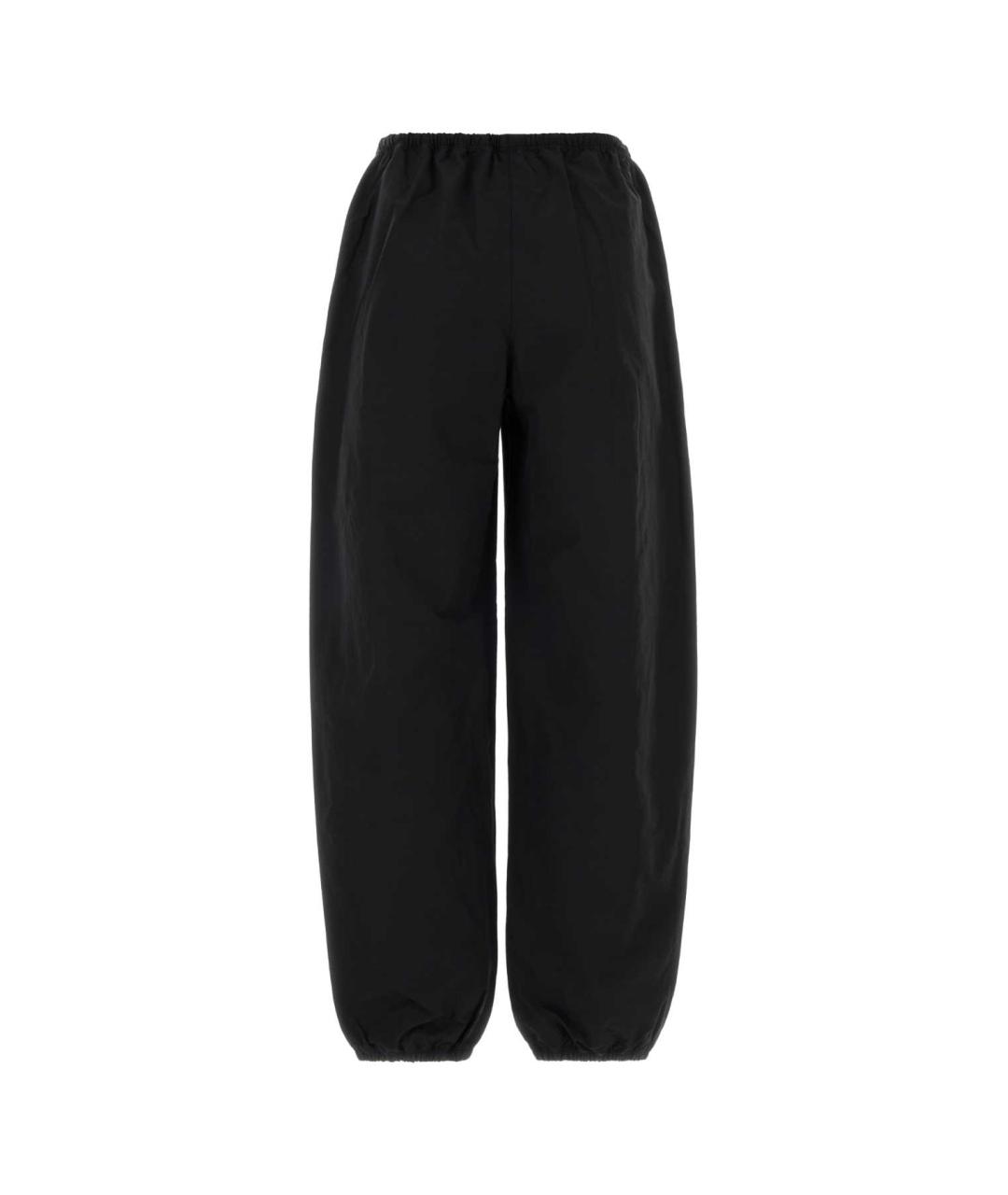ALEXANDER WANG Черные хлопковые прямые брюки, фото 2
